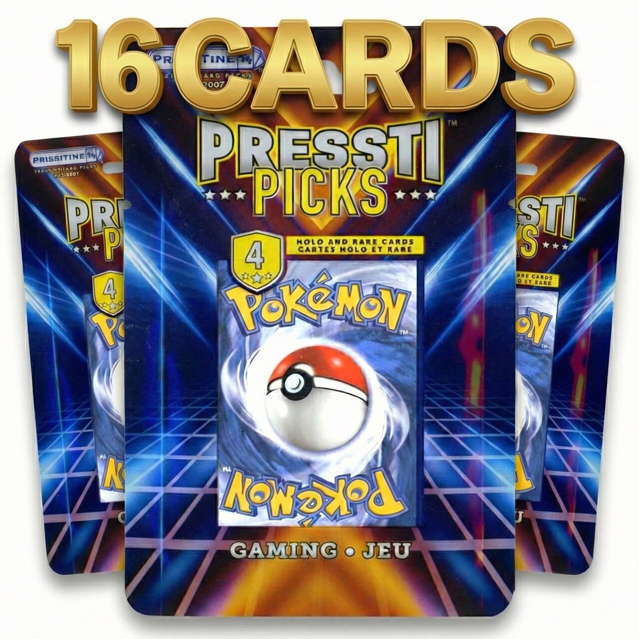 4-Pack Presstine Pokemon Presstipicks 4-Card Packs - 16 Cards Total